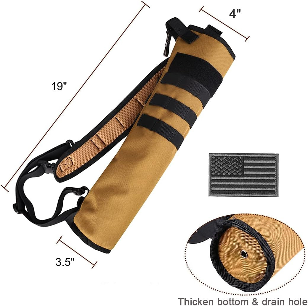 KRATARC Archery Lightweight Back Arrow Quiver Dual Use Foldable Compact Hip Arro