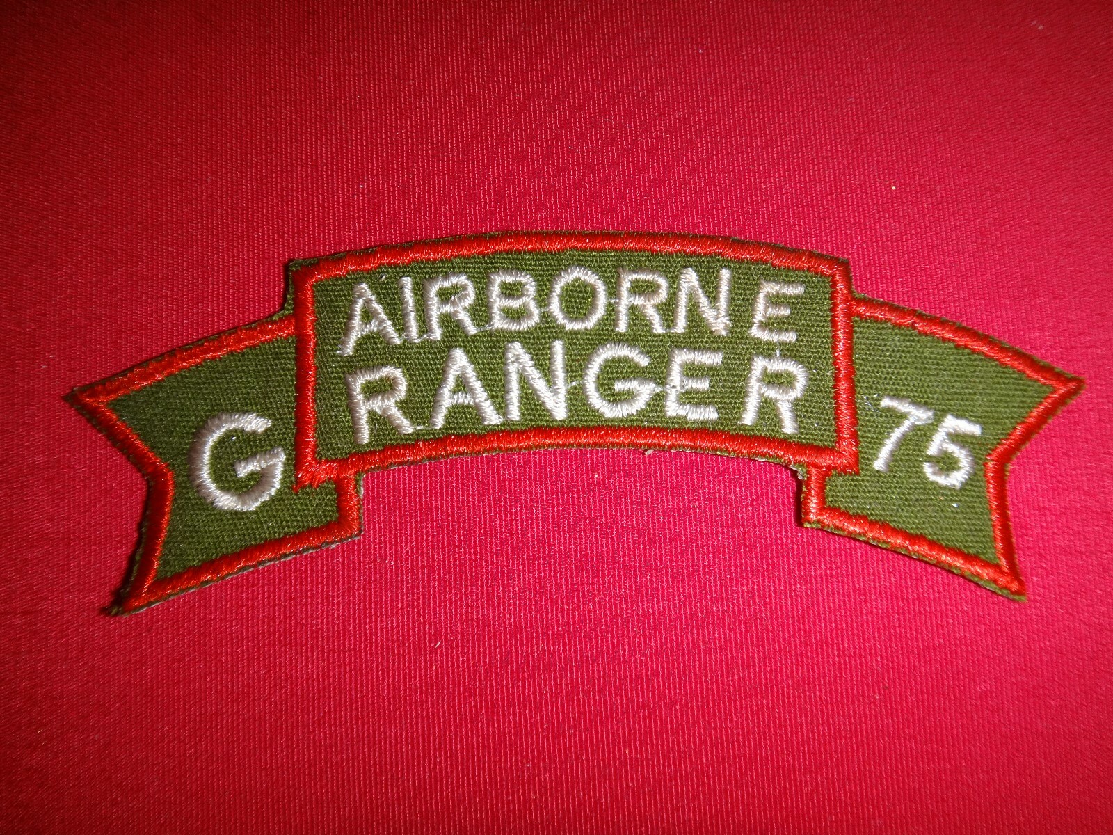 G Co. AIRBORNE RANGER US 75th Infantry Rgt Vietnam War Semi-Subdued Scroll Patch