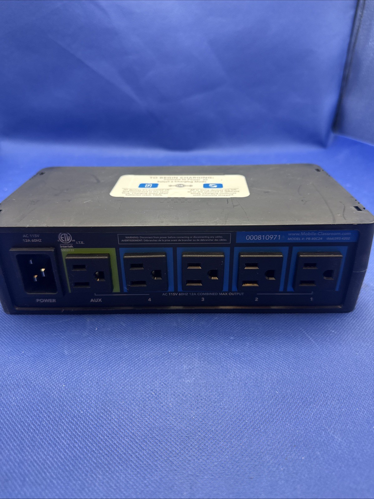 Jar Systems Intelligent Charging System 4-Outlet Power Unit Pb-80c24