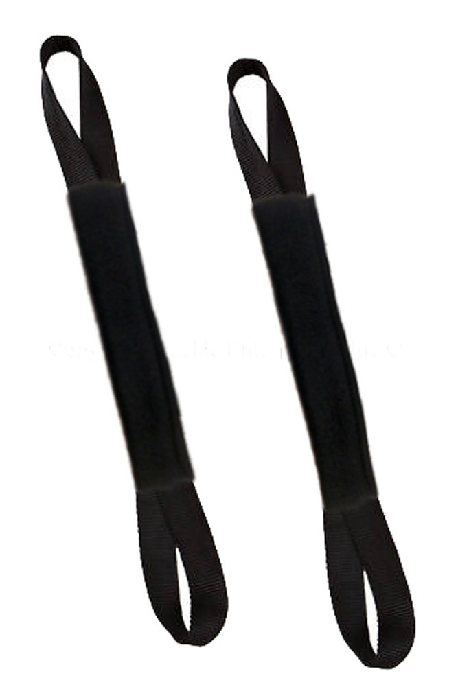 Ancra Tiedowns 12" Soft Touches, Tie Down Extension w/Fleeces - Black 2-Pack