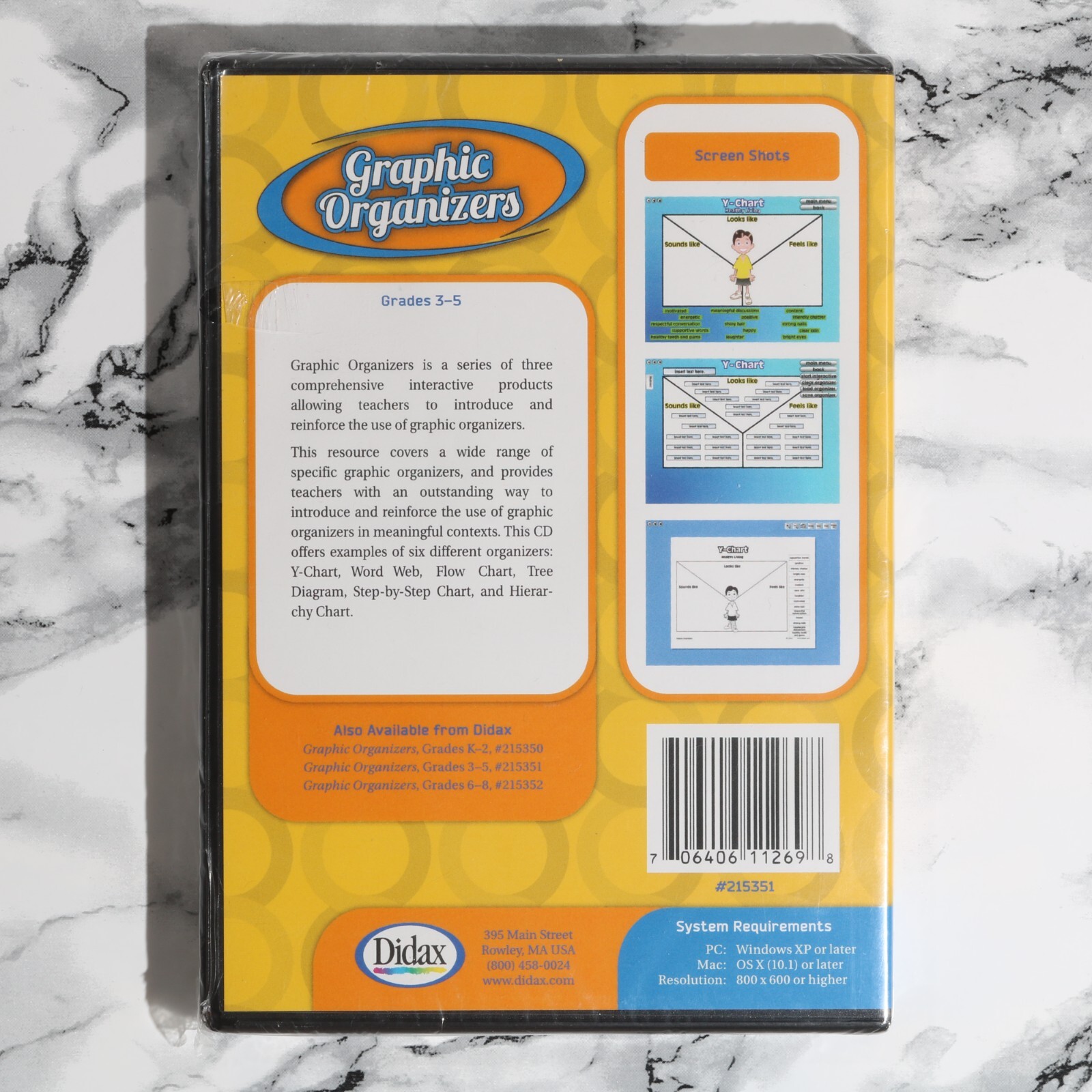NEW - Didax - Graphic Organizers Grades 3-5 (CD-ROM) -- (Please Read)