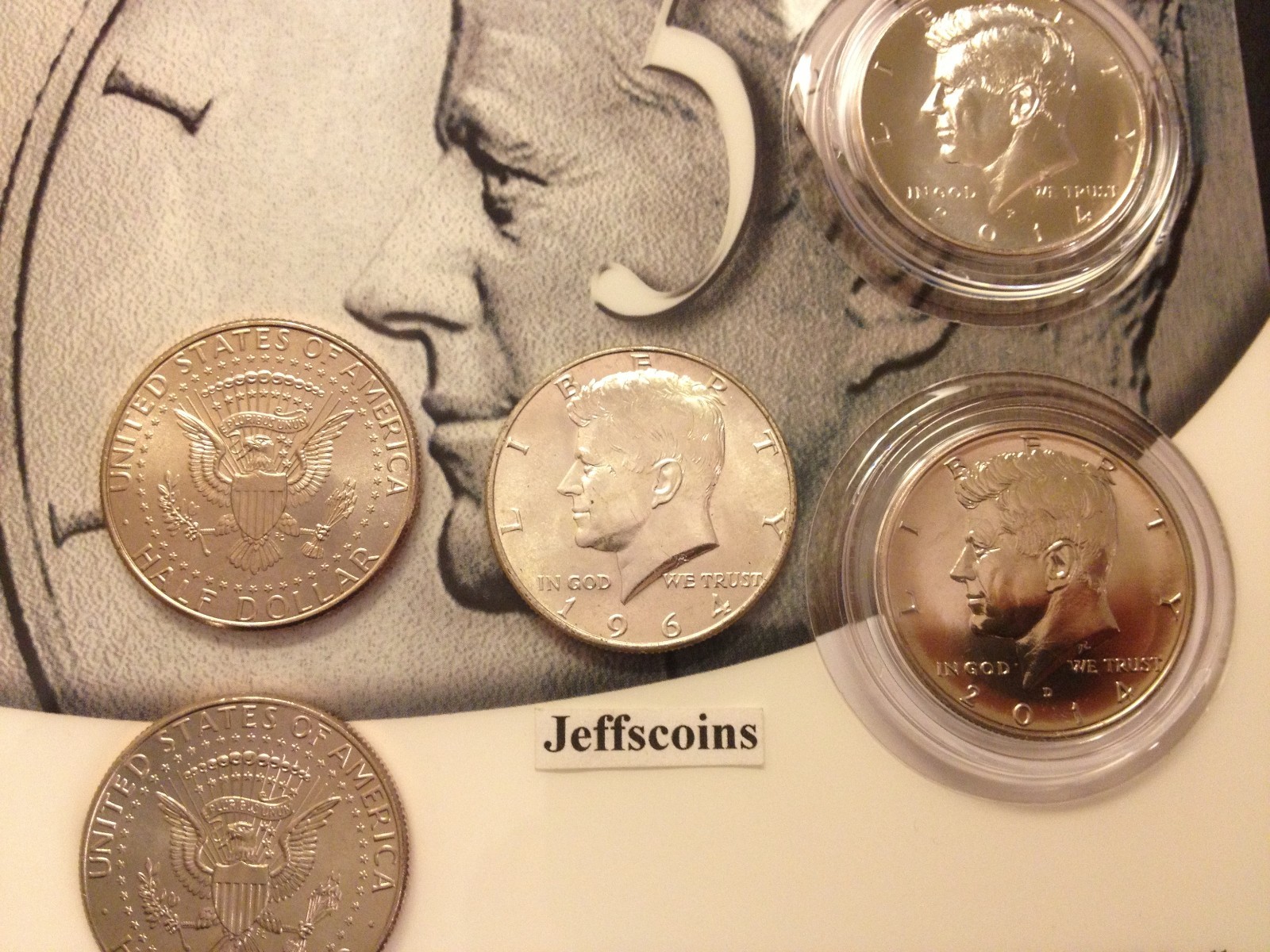 50th Anniversary Kennedy 1964 2014 P D Half Dollar 5 Coin Set inc K14 Silver
