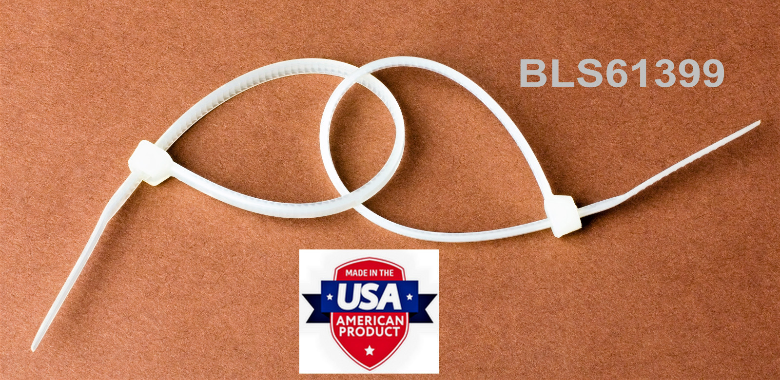 200 USA Made TOUGH TIES 6" inch 40lb Nylon Tie Wraps Wire Cable Zip Ties White