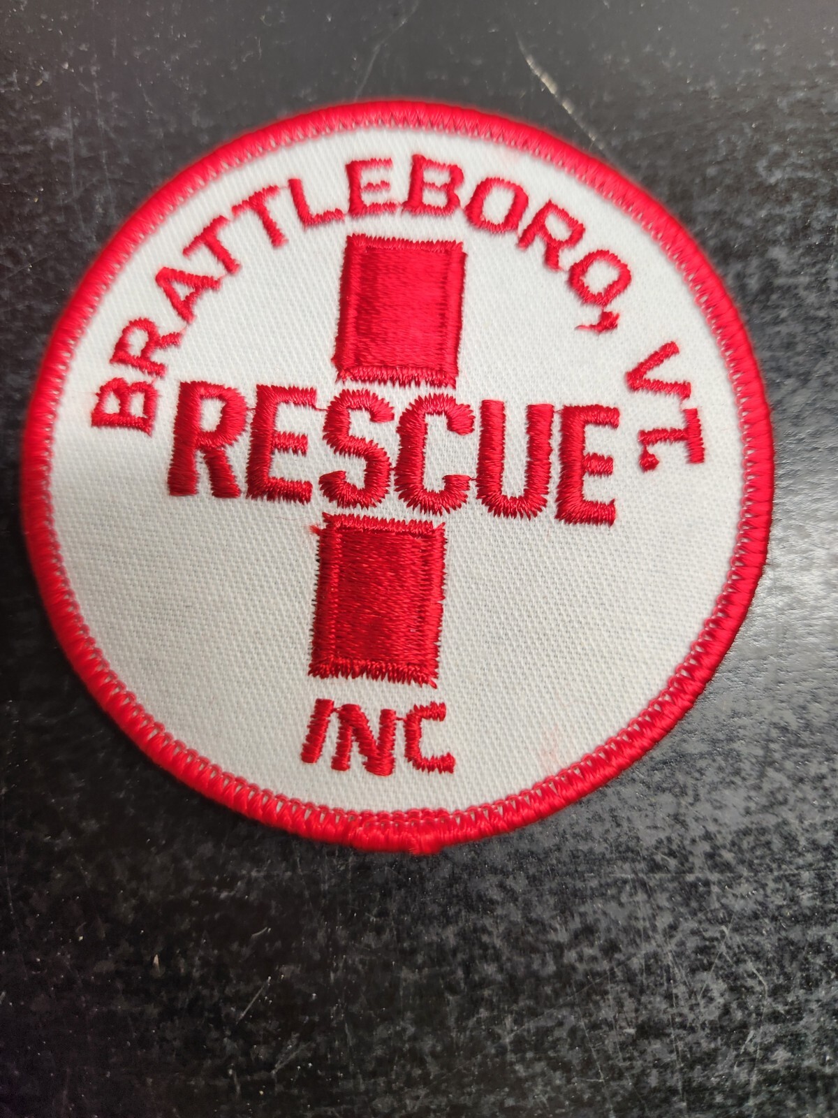 Vintage Brattleboro Vermont  Fire Department Rescue Patch