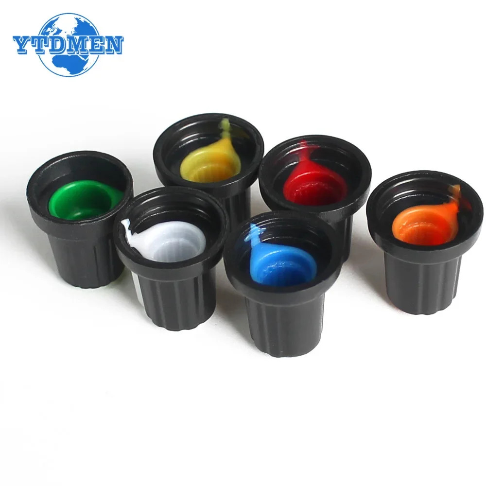 30PCS WH148 AG2 Potentiometer Knobs 15x17mm 6mm Shaft 5 Values