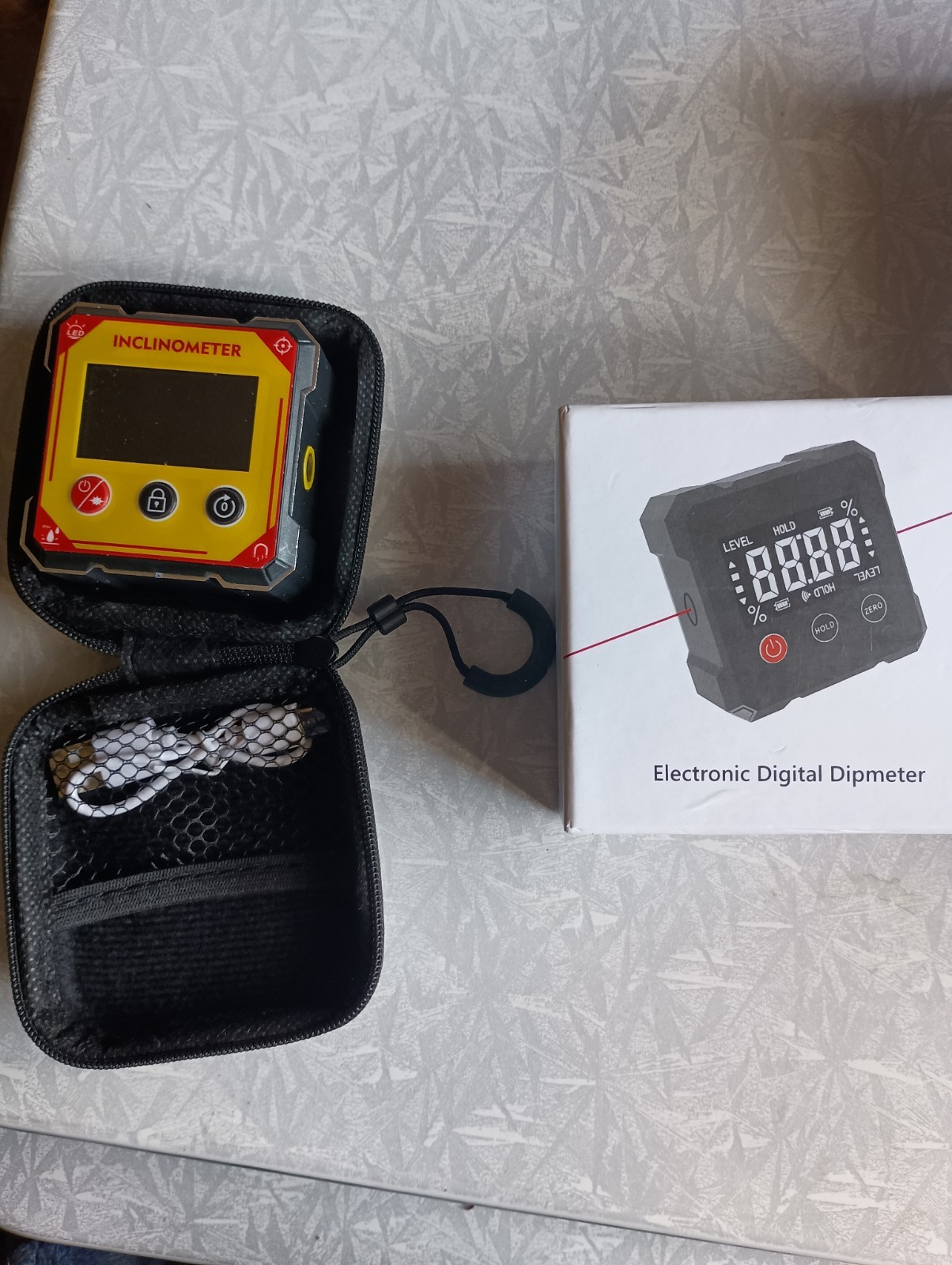 Digital Angle Finder with Laser – 4-Side Magnetic Inclinometer Gauge