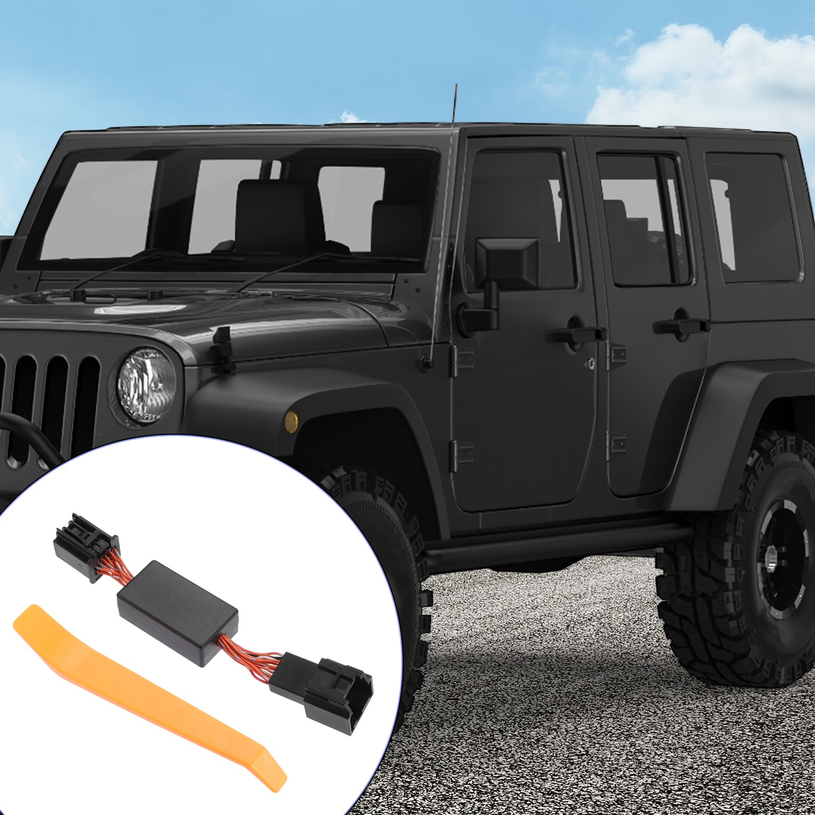 1 kit Black Car Auto Start Stop Canceller for Jeep Wrangler JL JLU 2018-2023