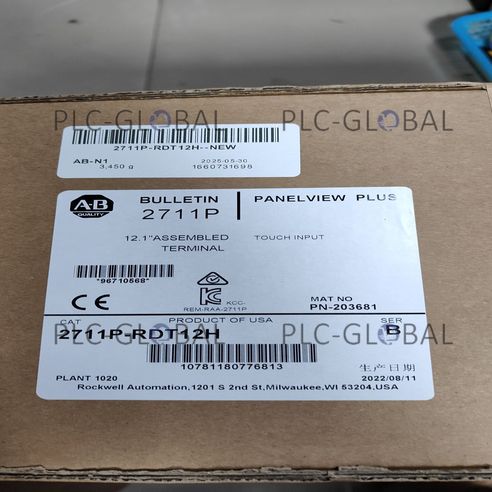 1PC New Allen-Bradley 2711P-RDT12H With Warranty US Stock Local Shipping