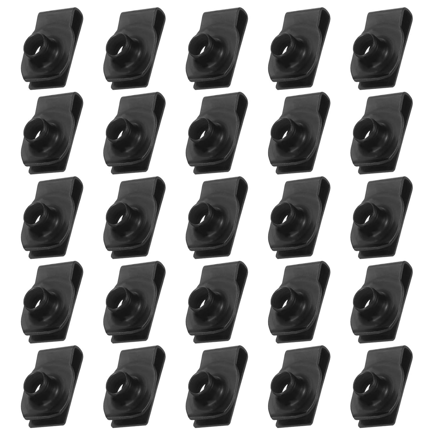 U-Style Clip-On Nut, 25 Pcs M10-1.5 Regular Extruded U-Nut U-Type Fasteners Hard
