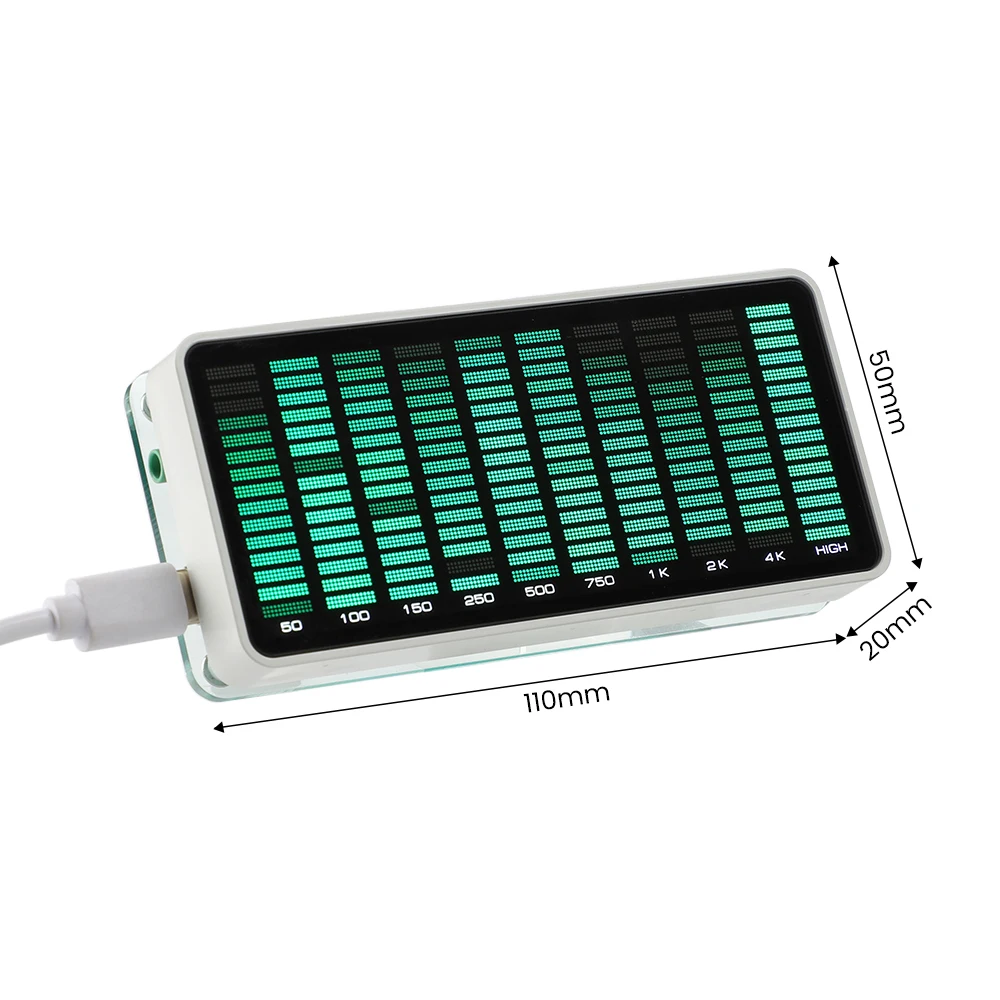 10 Segment LED Bar Display Audio Level Indicator Music Spectrum Rhythm VU Meter