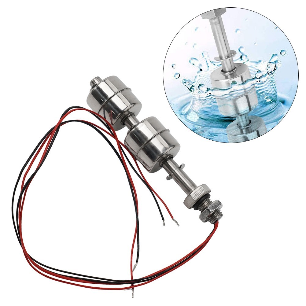 100mm Stainless Steel Double Ball Float Switch Water Level Sensor Controller