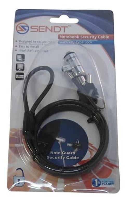 Sendt Black Notebook/Laptop Keyed Lock Security Cable