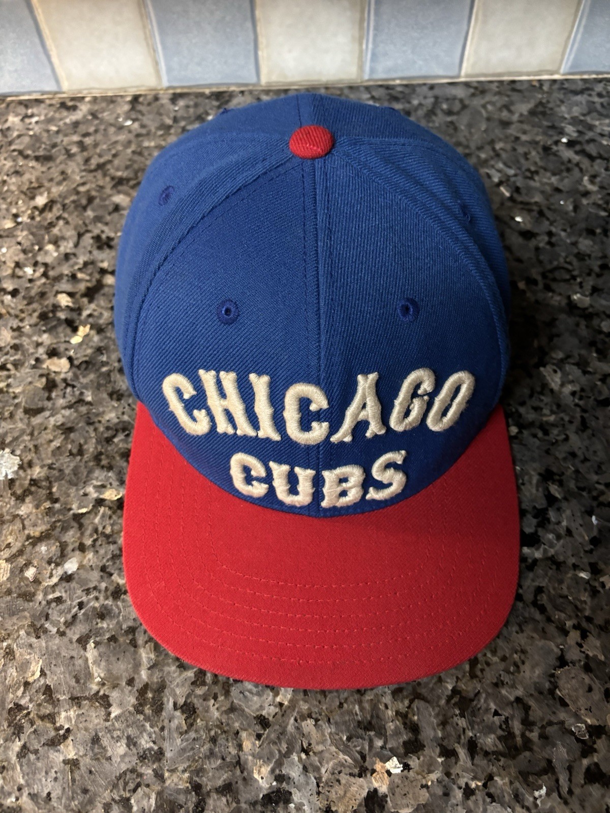 Chicago Cubs American Needle Snapback Hat Blue Red 60s Logo Side Panel Classic