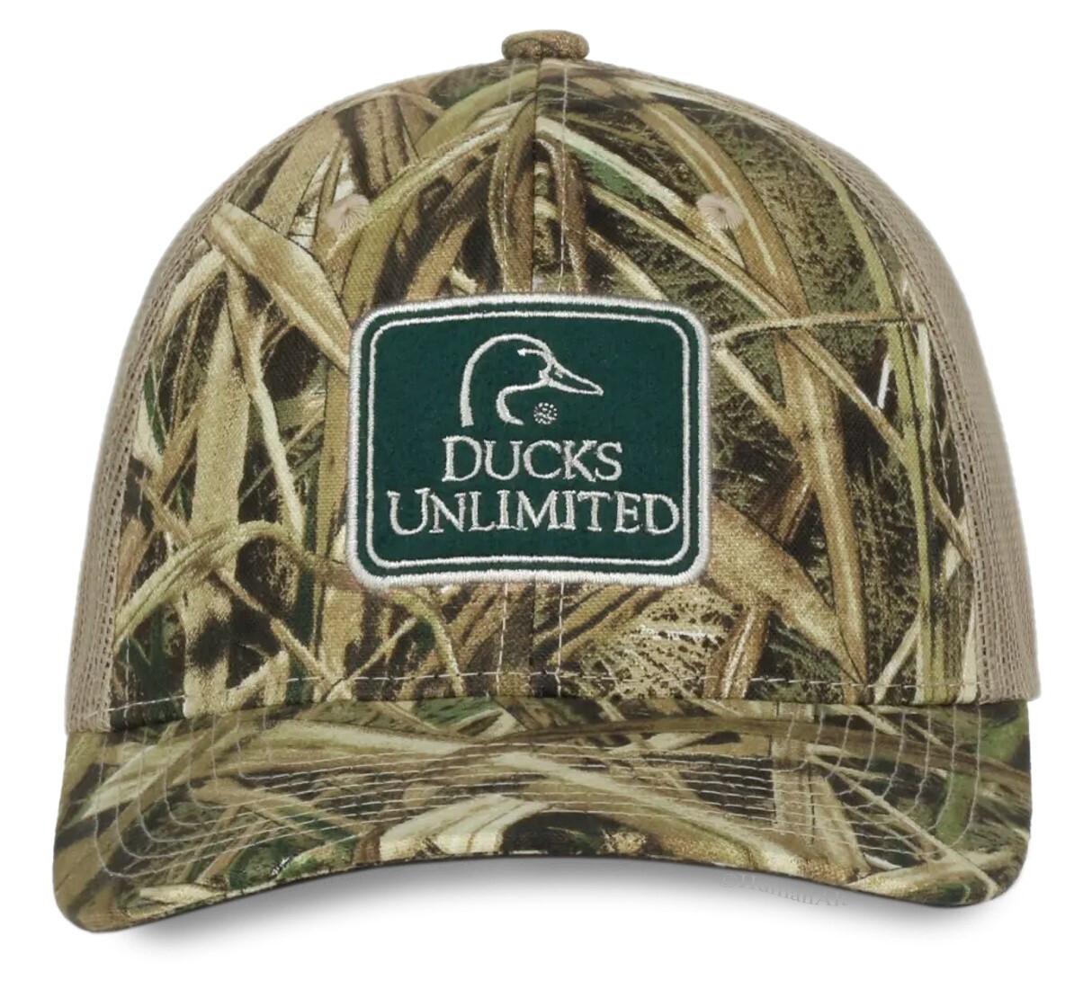 Mossy Oak Ducks Unlimited Shadowgrass Blade Camo Cap with Felt Patch