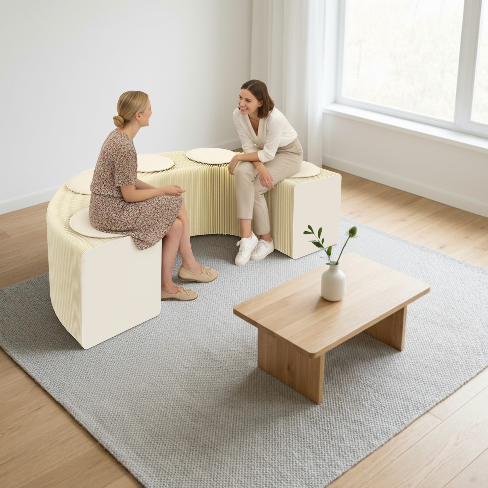 Folding Craft Bench Shoe Changing Stool Craft Bench with Cushion
