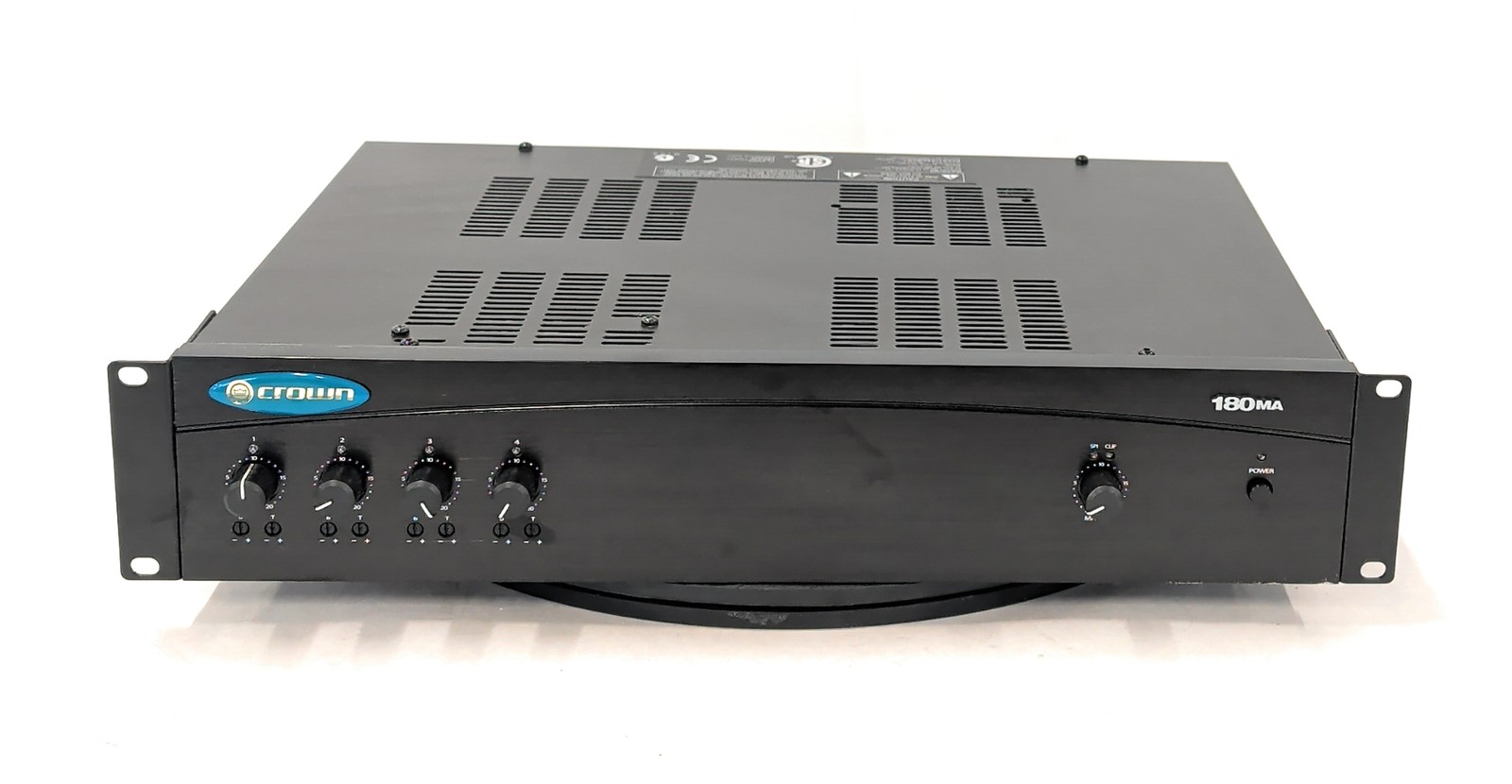 Crown 180MA Commercial Pro Audio 4-Channel 80W Power Amplifier Amp Mixer