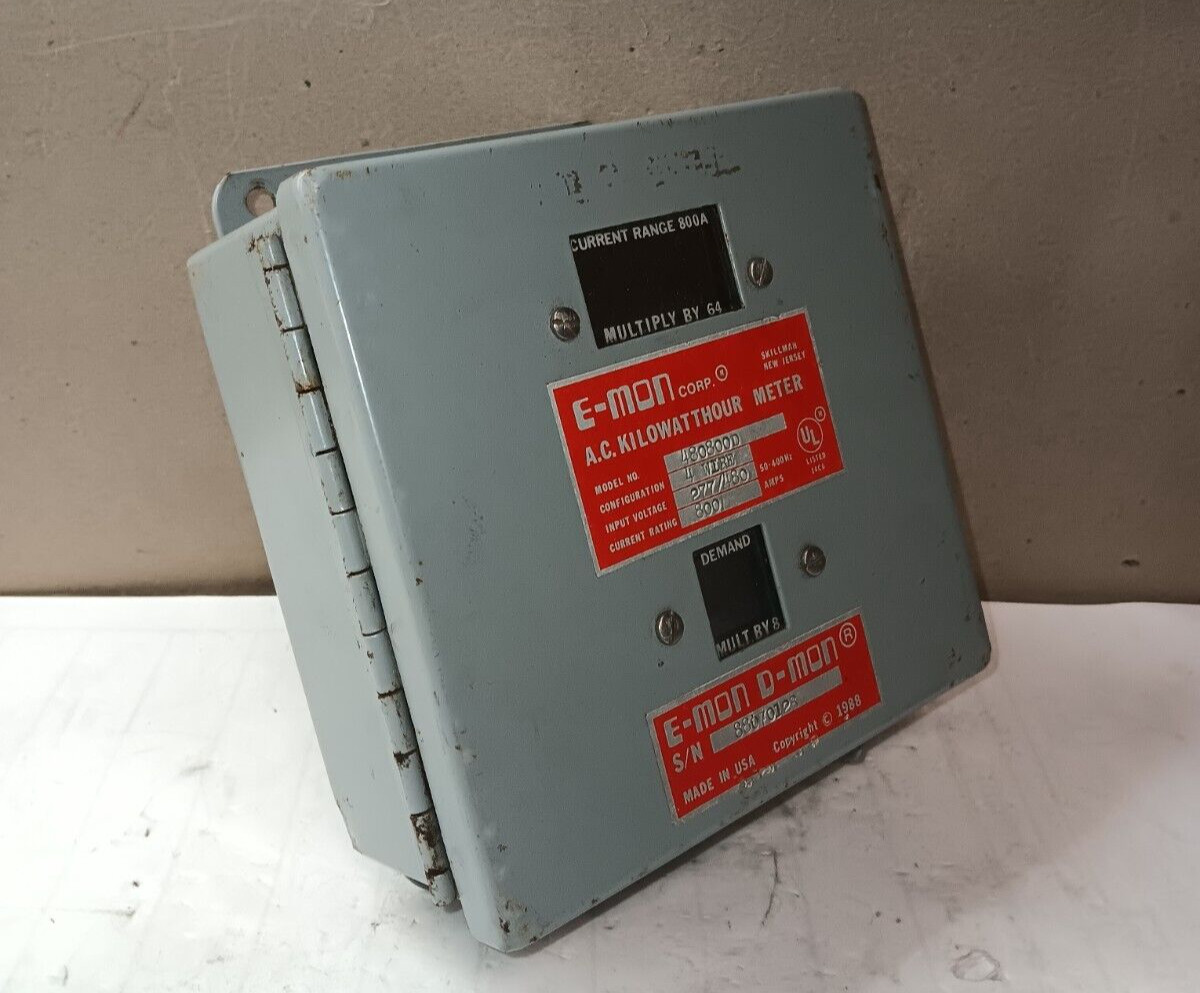 EMON CORP EMON DEMON 480800 800 AMP AC KILOWATTHOUR METER 480/277 VAC 4-WIRE