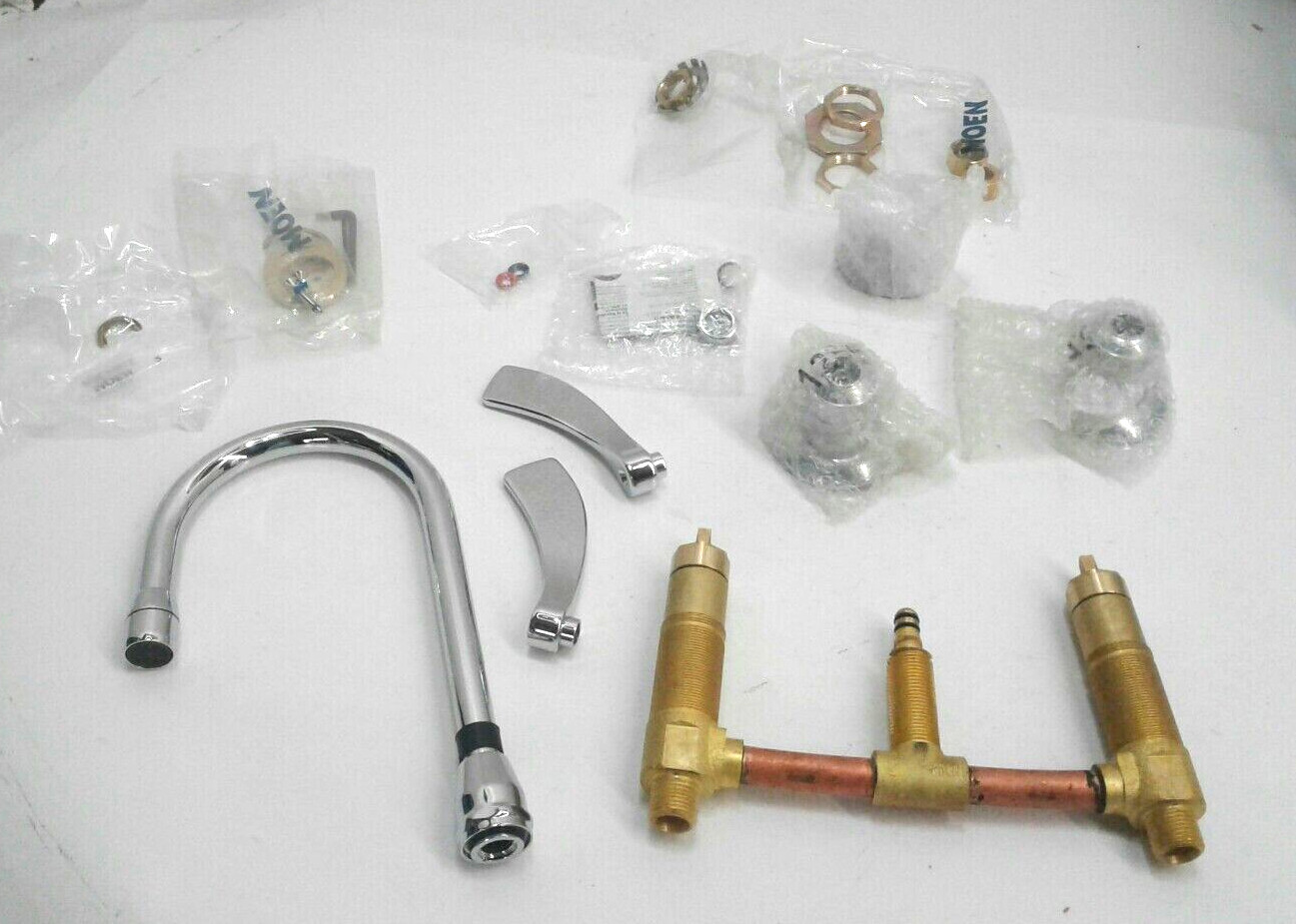 Moen 8248SMF12 Commercial M-Dura Chrome Faucet 2-Handle 5-1/4" Spout Widespread