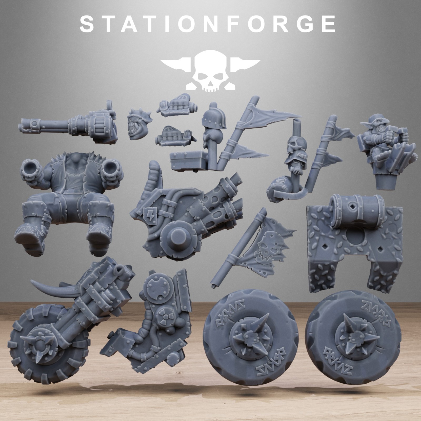 Orkaz Bikers from Station Forge 32mm scale.