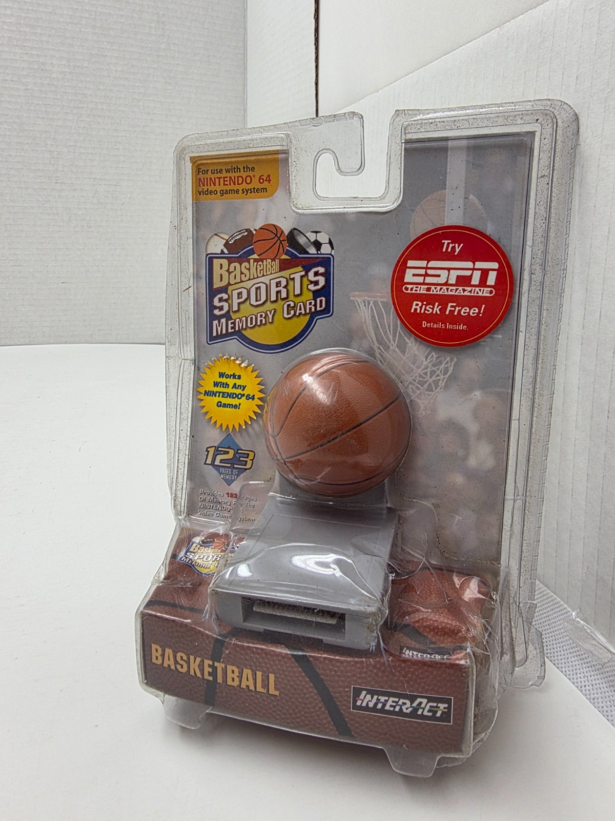 NEW Factory Sealed Basketball Sports Memory card for N64 Damaged packaging  #A8