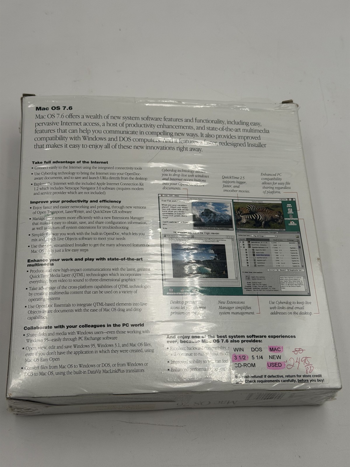Mac OS 7.6 Apple Vintage Software Operating System
