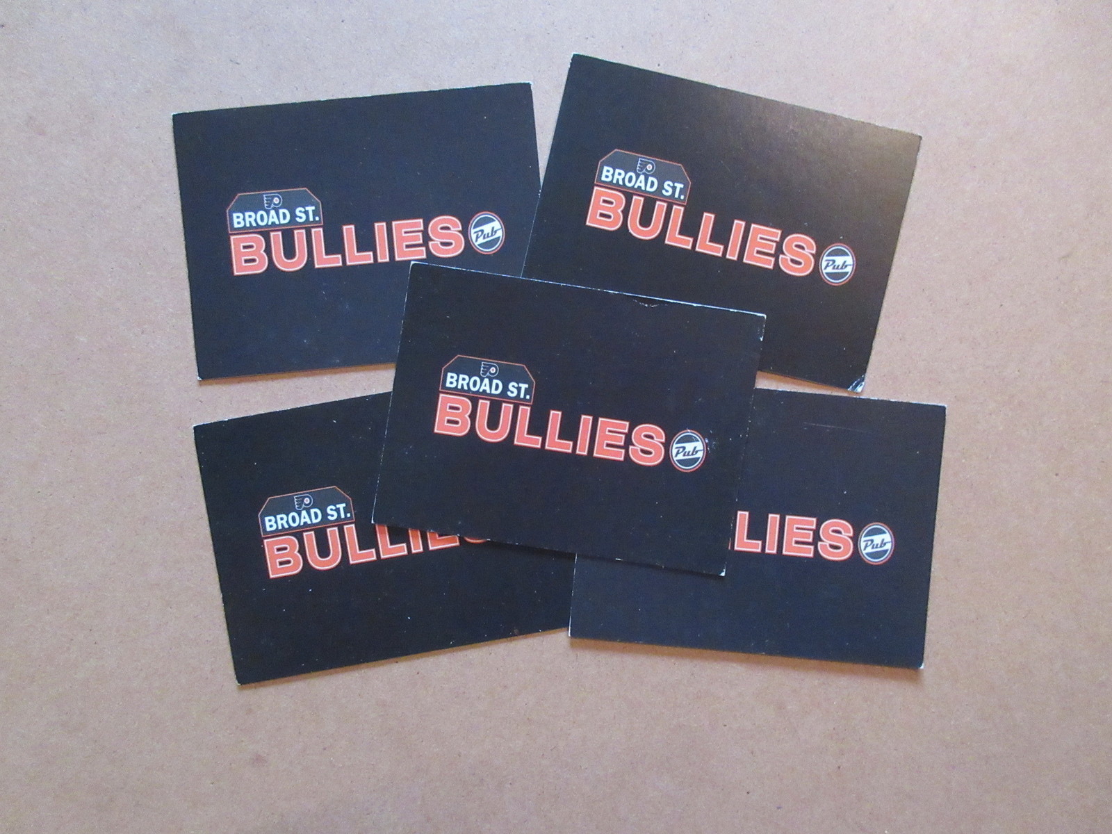 LOT of 5 BROAD ST. BULLIES PUB MAILING CARDS PHILADELPHIA FLYERS