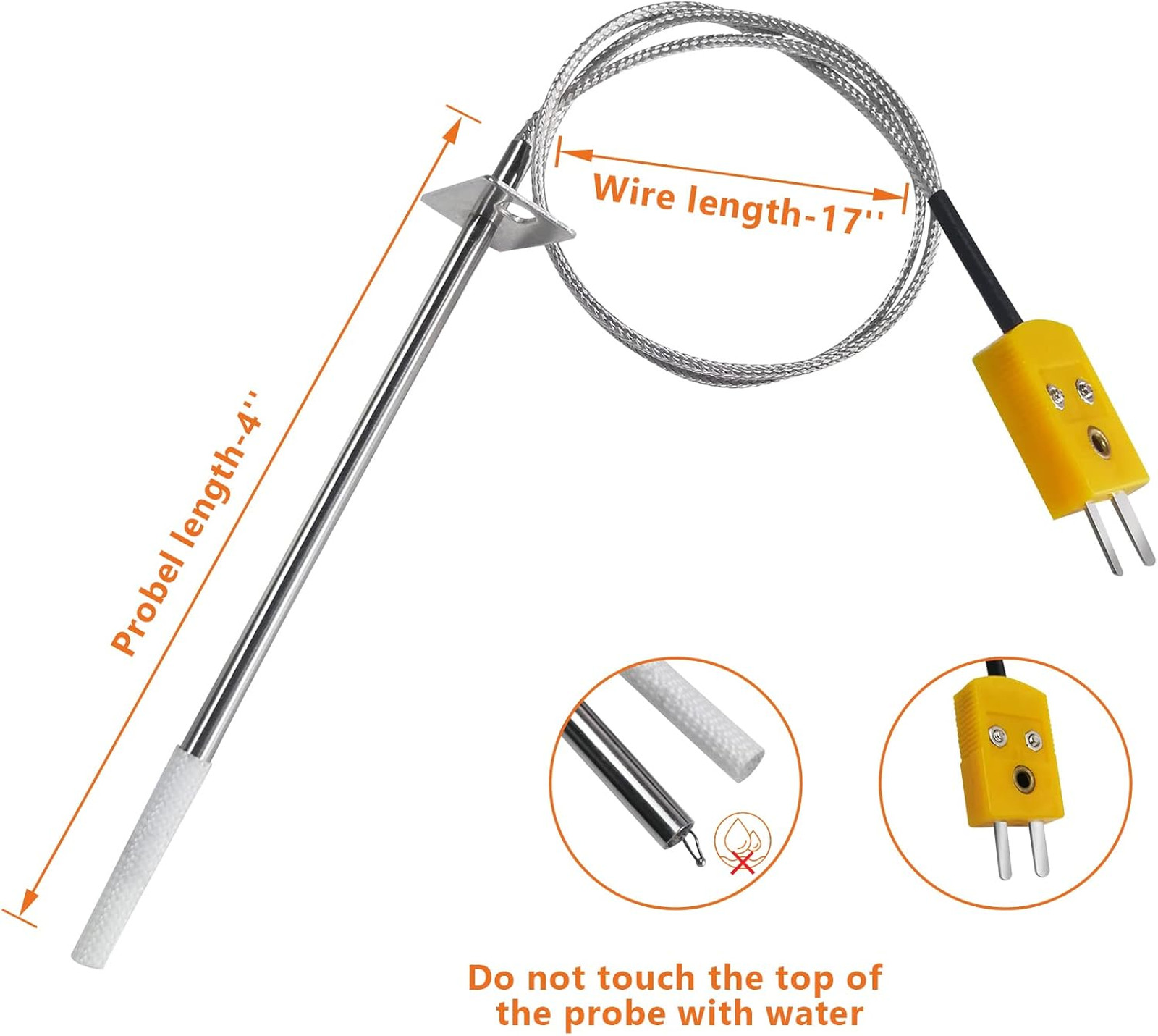 Replacement Temperature Probe Kit for Masterbuilt Gravity Series 560 800 1050 XL