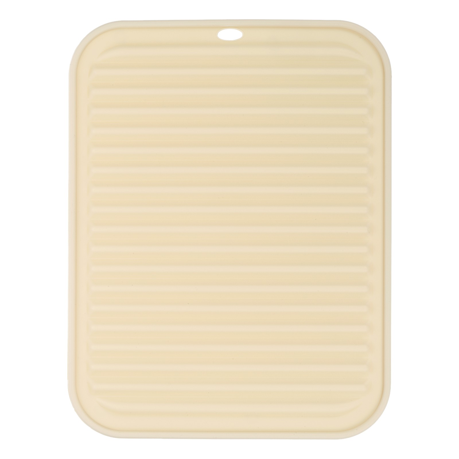 Silicone Dish Drying Mat, 9"x12" Trivets for Hot Pots and Pans, Beige