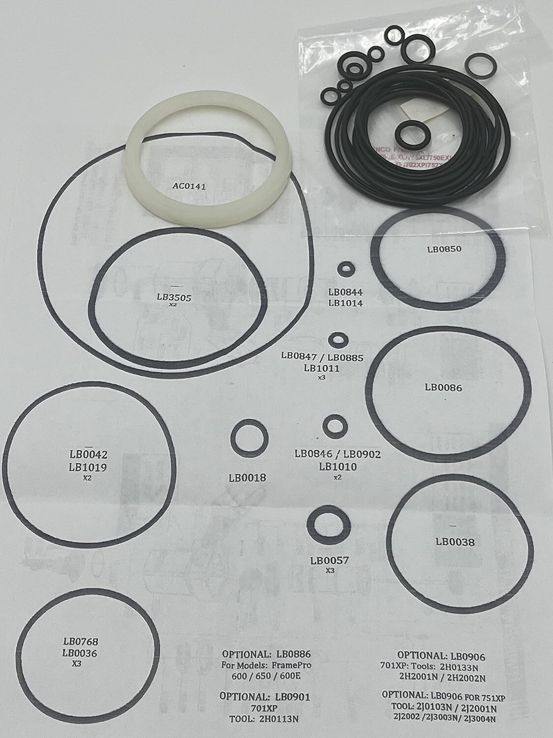 Kit Compatible for FramePro 700XL 700E-XL 701XP 702XP 750XL 751XP 752XP + BF0203