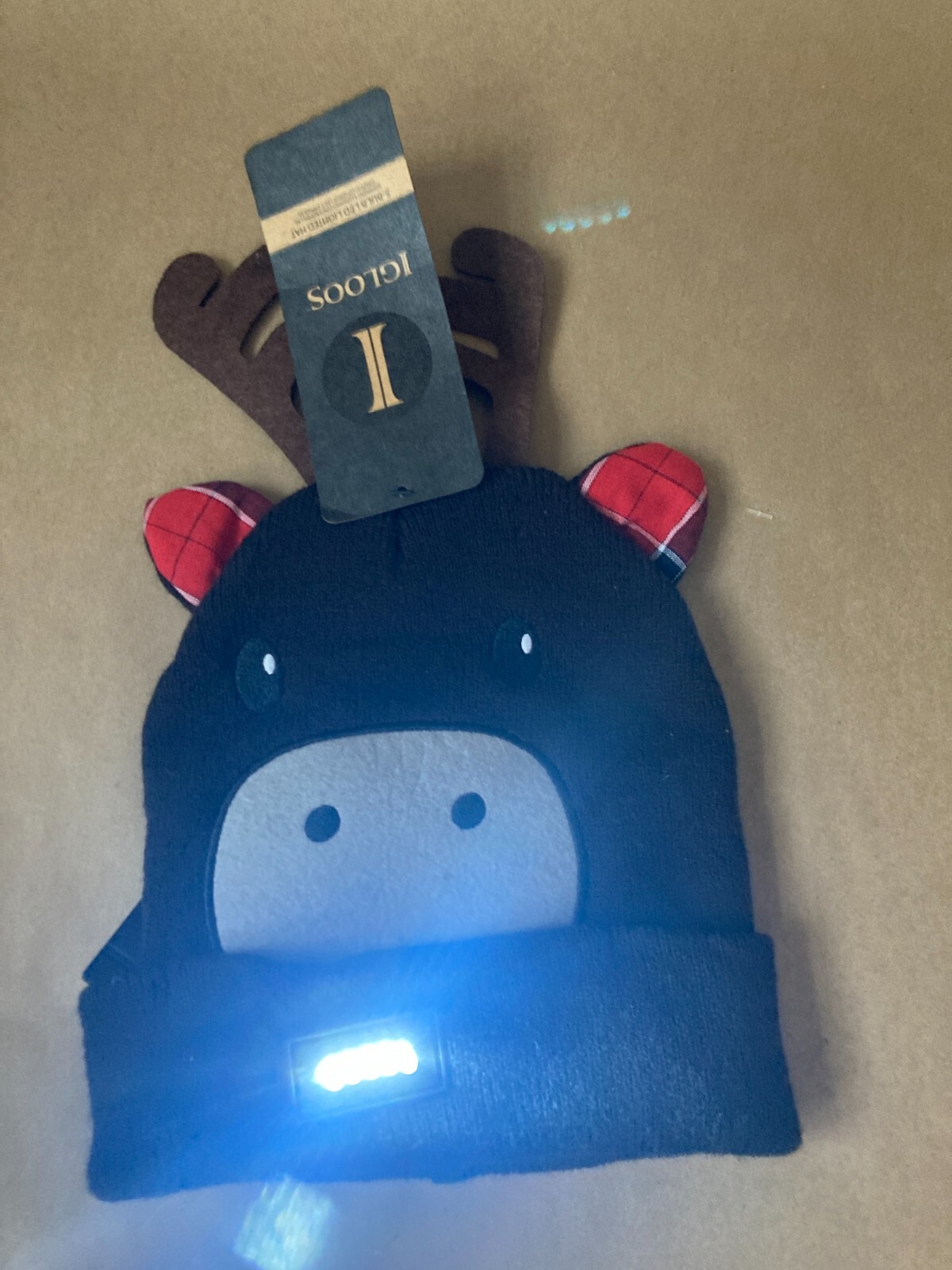 Reindeer Beanie Hat Lighted Ski Snowboard New with tag Igloos