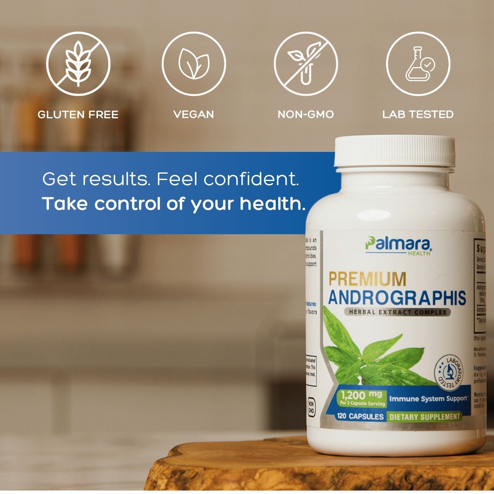 Premium Andrographis Extract 1,200mg (100mg Andrographolides), 120 Capsules