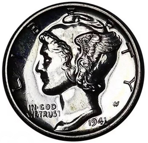 1941 Mercury Dime Proof FSB Premium Quality Sharp Strike Only 16,557 Made #148