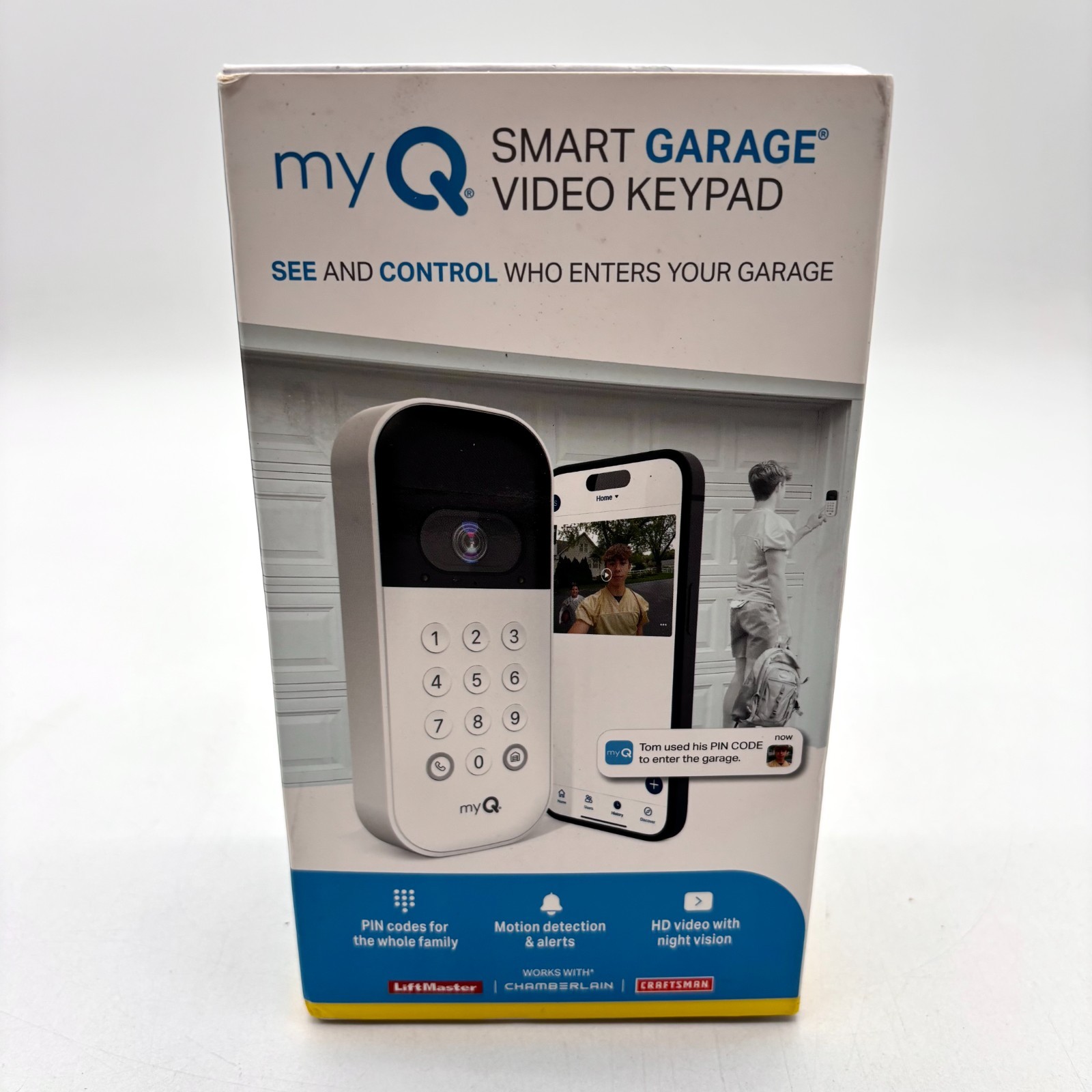 myQ Smart Garage Video Keypad with Camera Smartphone Control Wifi