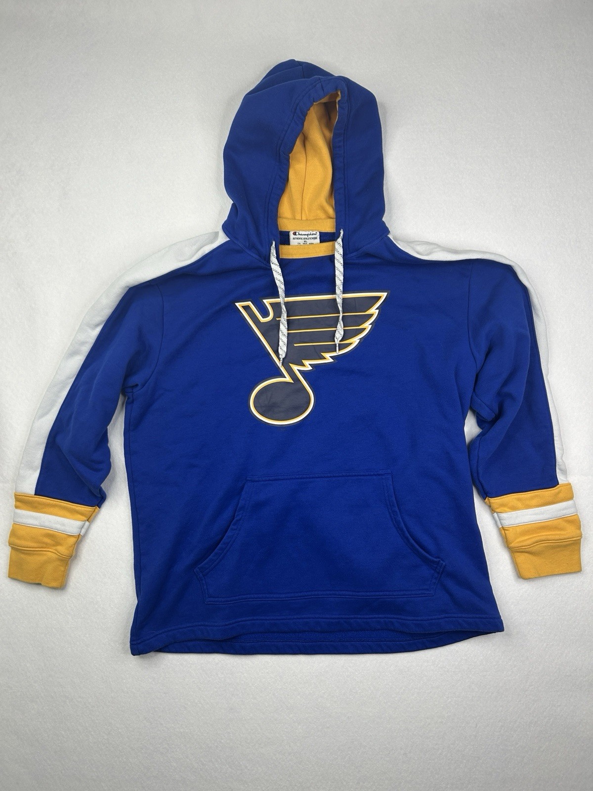 St Louis Blues Hockey Champion Hoodie Sweatshirt Blue Lace String Men's XL