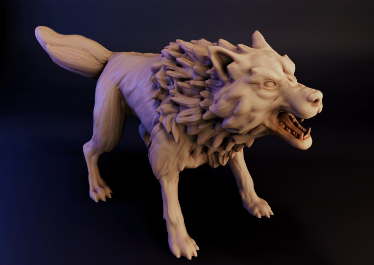 Cragmaws Wolf V3 Familiar Monster Manual 28mm Scale DND D&D Tabletop Mini TW