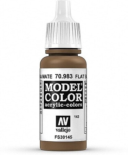 Vallejo Model Color FLAT EARTH 17ml - Hobby and Model Acrylic Paint - #70983
