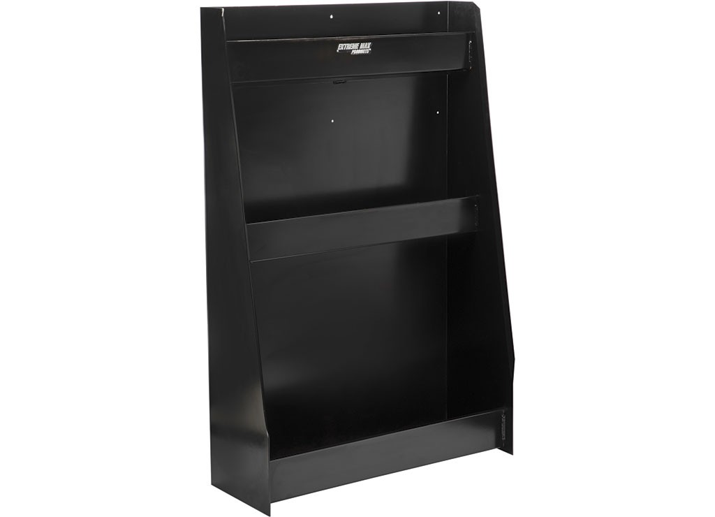 Extreme Max 5001.6117 Wall-Mount Aluminum 3-Shelf Open Storage Cabinet - Black