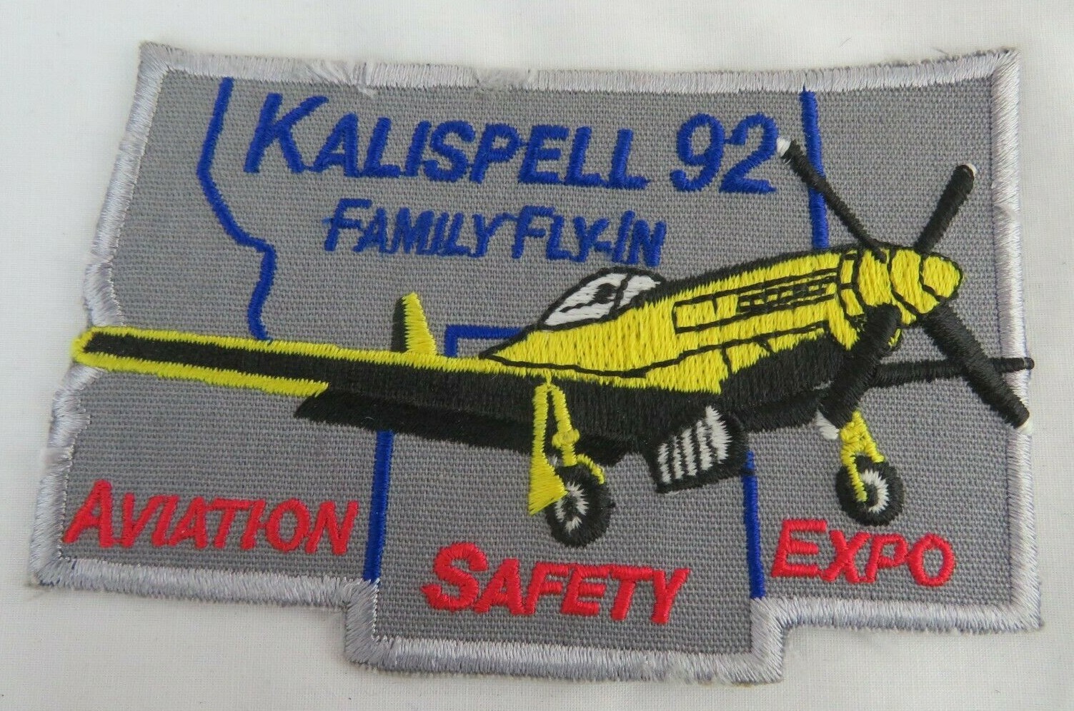 Kalispell Montana 1992 Family Fly-in Aviation Safety Expo Patch Badge