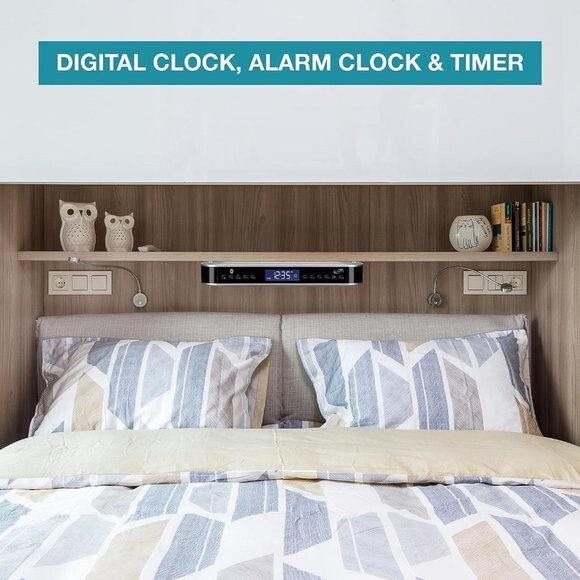 iLive Wireless LED Kitchen Light Wireless Stereo Speaker Digital Alarm Clock
