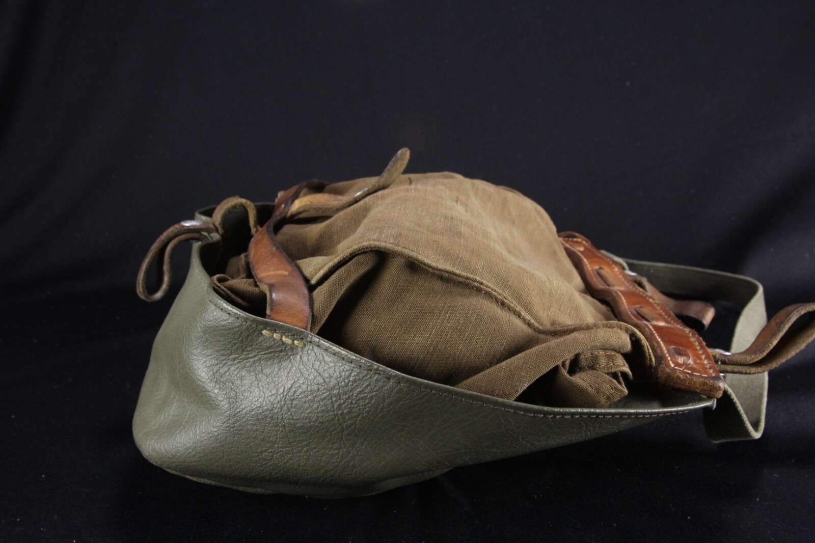 VTG Hans Jaggi Rohrbach Germany Switzerland Satchel Messenger Bag Canvas Leather