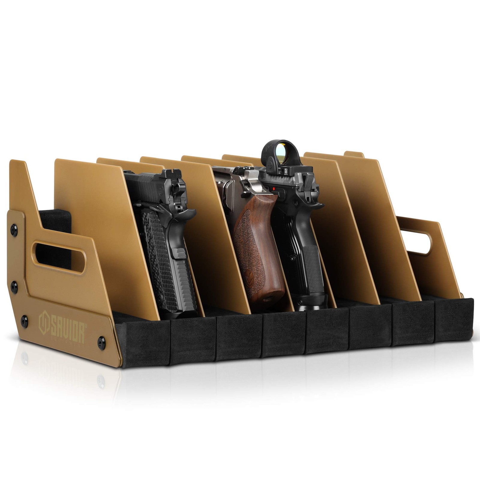 Gun Pistol Revolver Firearm Handgun Rack Stand, Fit 8 of Most Long-Barreled P...