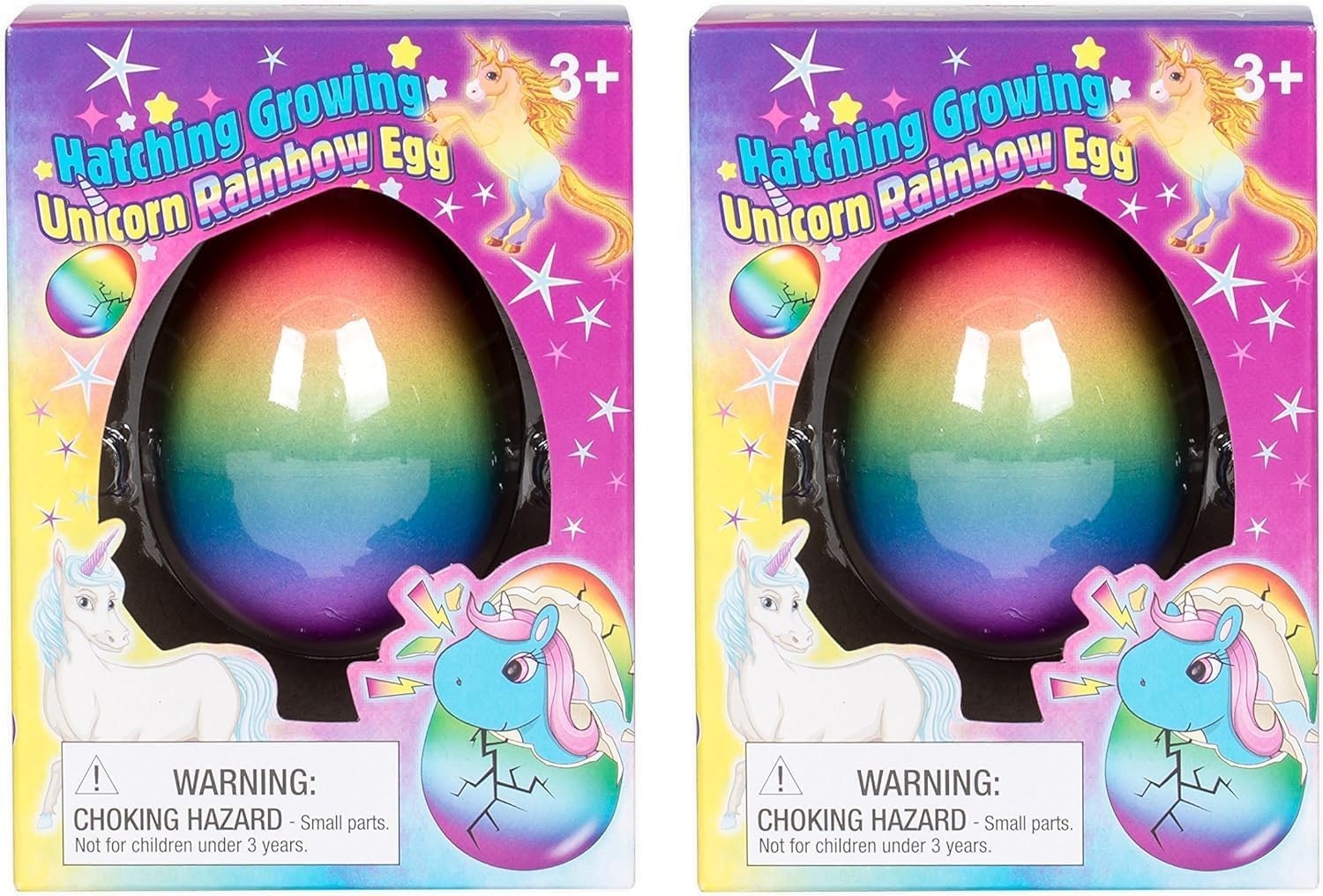Interactive Growing Unicorn Eggs in Rainbow Colors - 2 Pack Educational Joy