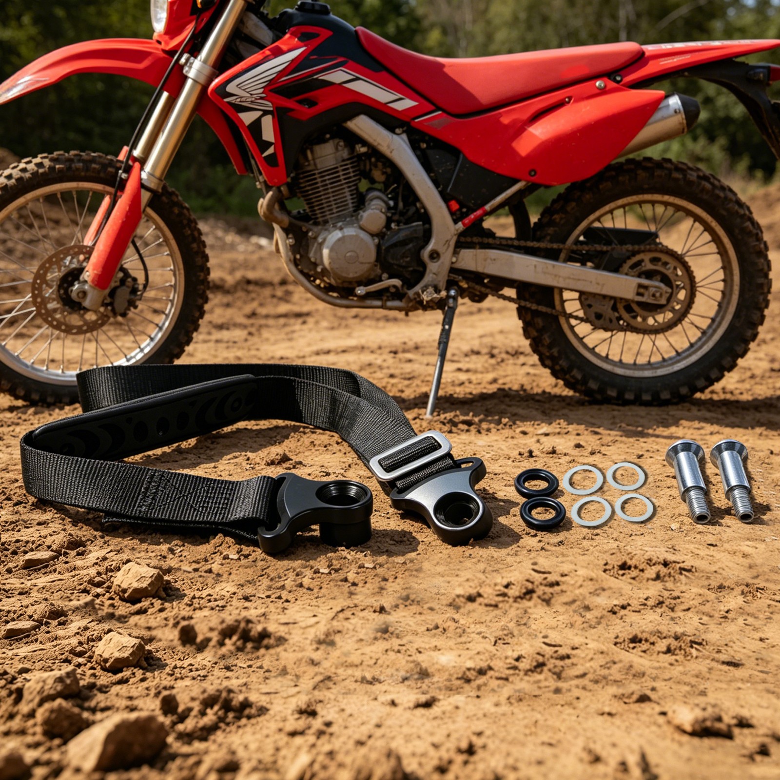 Black Motorcycle Tow Strap, Off-Road Motorcycle Rescue Pull Strap Durable New