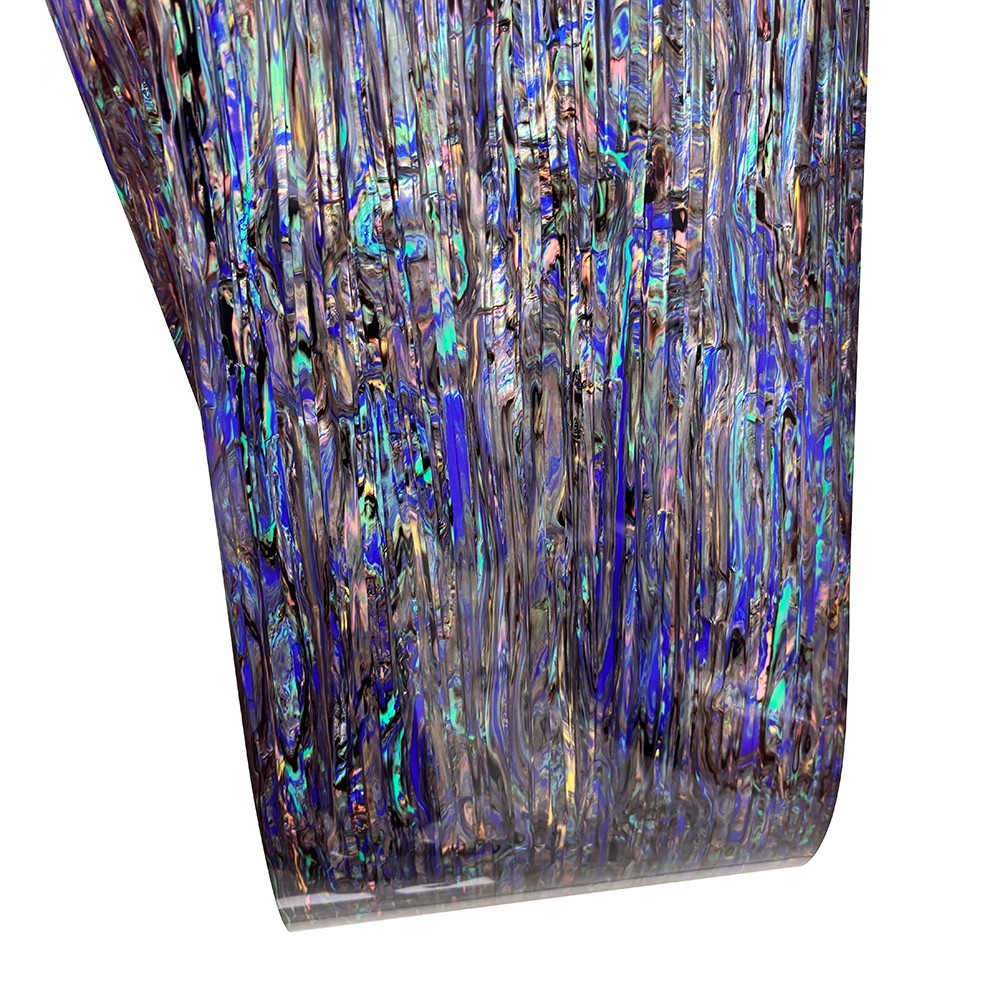 Drum Wrap Replacement 0.5mm Blue Abalone Musical Instrument Deco Sheet 3 Sizes