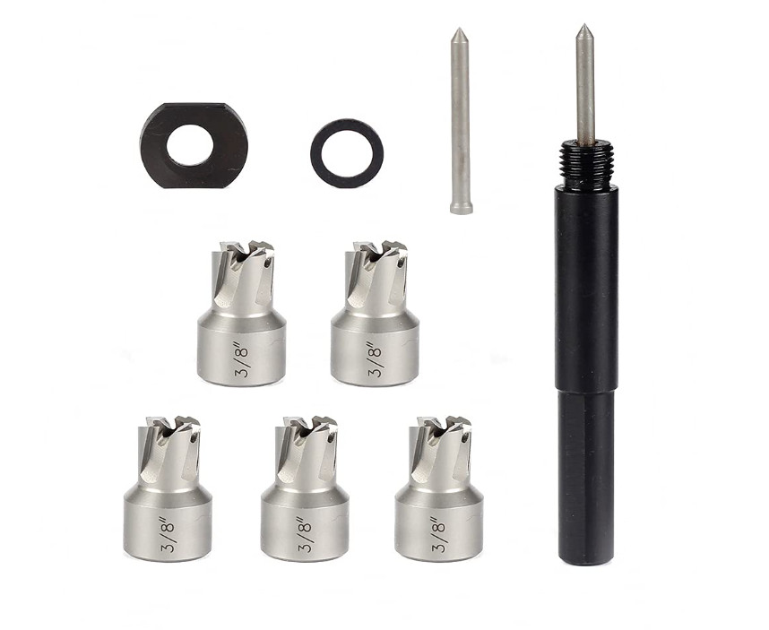 Juego 5 cortadores soldadura puntos HSS 3/8 para taladro metal chapa. NUEVO