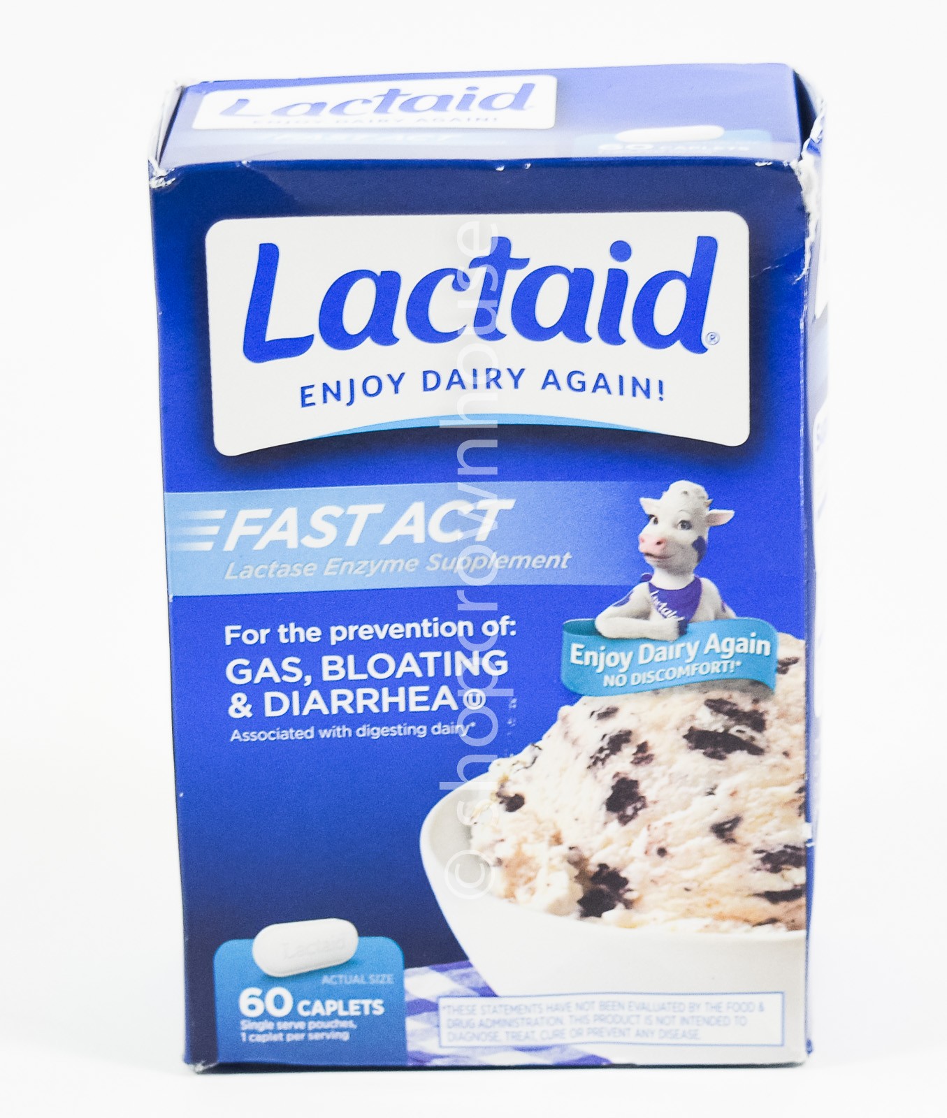 Lactaid FAST ACT Lactase Intolerance Enzyme supplement 60 Caplets NIB 06/2028