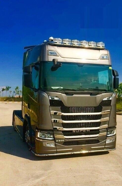 Set of 8 Front Grill Stainless Steel Decorations for SCANIA R nextgen 2017+