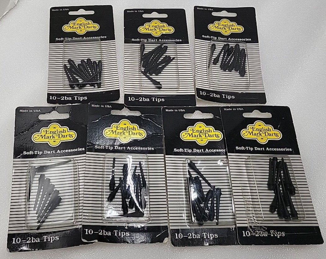 Vintage Arachnid English Mark Soft Dart Tips 10-2ba Lot of 7 Packs Model 39-B OS