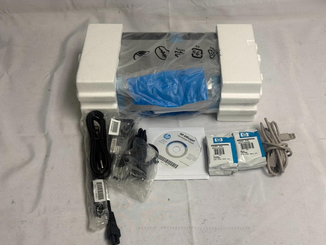 HP OfficeJet 100 Mobile Printer Bluetooth & Power Cable, USB