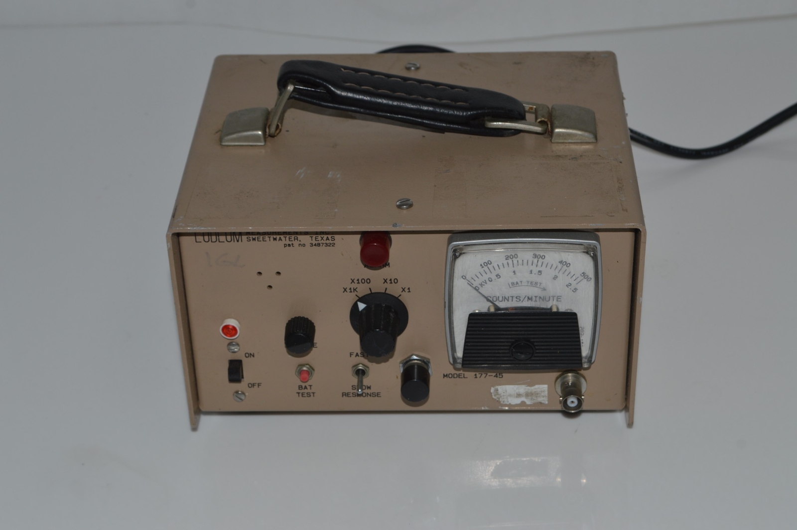 LUDLUM MEASUREMENTS INC MODEL 177-45 RADIATION DETECTOR  (QOR18)